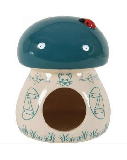 ZOLUX Kerámia házikó gombácska kék