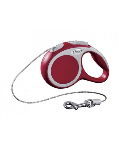 FLEXI Póráz Vario XS kötél 3 m piros