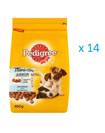PEDIGREEjunior csirke kistestű kutyáknak 14x 0,4kg