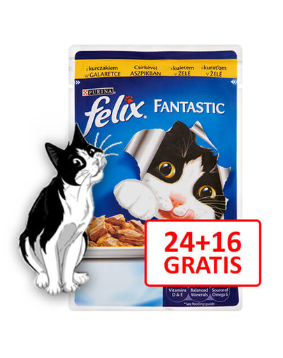 FELIX Fantastic csirkével 100g 24 + 16 ajándék