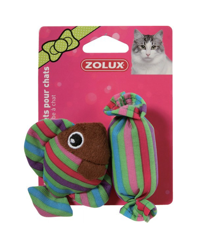 ZOLUX Játék Candy Toys "Halacska és cukorka" macskamentával, zöld