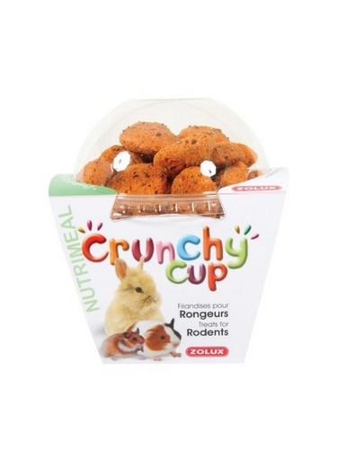 ZOLUX Crunchy Cup Candy jutalomfalatok répa-lenmag 200 g