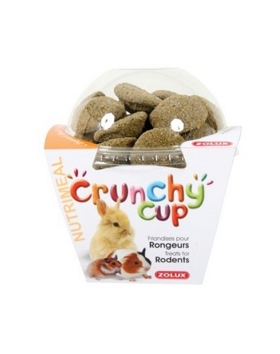 ZOLUX Crunchy Cup Candy jutalomfalatok lucerna-petrezselyem 200 g