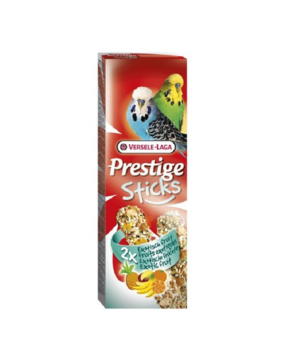 VERSELE-LAGA Prestige Sticks Budgies Exotic Fruit 60 g Gyümölcsös rudacska hullámos papagájoknak