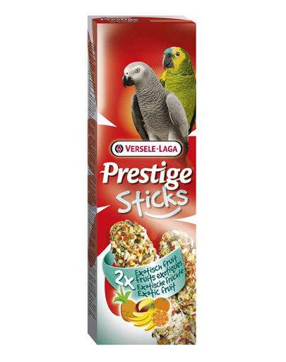 VERSELE-LAGA Prestige Sticks Parrots Exotic Fruit 140 g - rudacska egzotikus gyümölcsökkel nagy papagájoknak