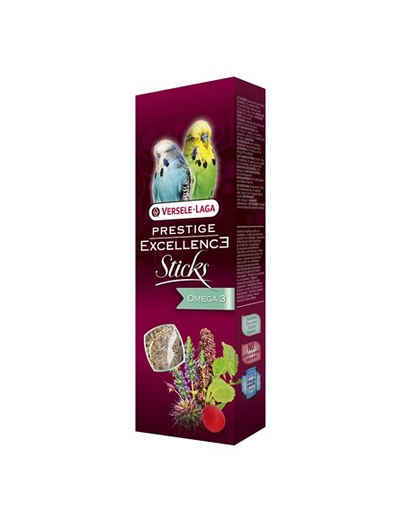 VERSELE-LAGA Prestige Excellence Sticks Omega 3, 60 g  Budgies rudacska Omega 3