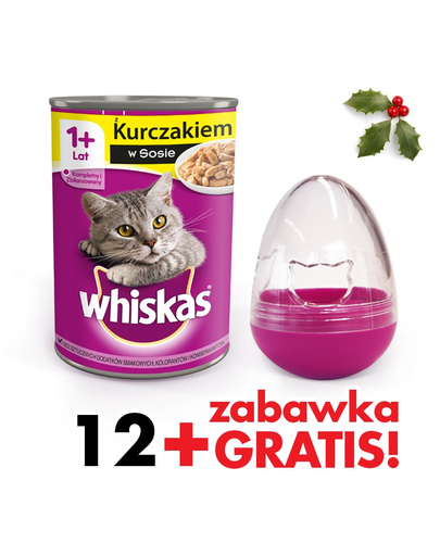 WHISKAS Konzerv csirkével mártásban 400 g x12