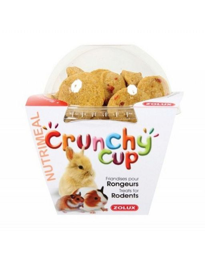 ZOLUX Crunchy Cup Candy jutalomfalatok rágcsálóknak természetes-répával 200 g
