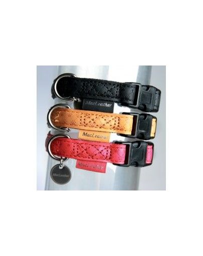 ZOLUX Állítható nyakörv mac Leather 10mm - piros