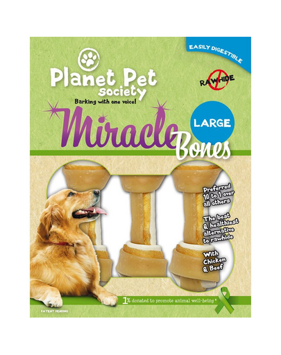 Planet Pet Society Miracle Bone L, 3 pcs, 340 g