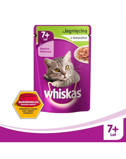 WHISKAS senior Bárány aszpikban 100 g x 18 + 6 ajándék