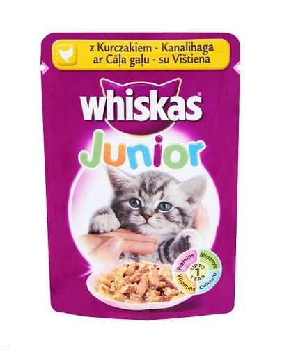WHISKAS alutasakos eledel junior szárnyas 100g