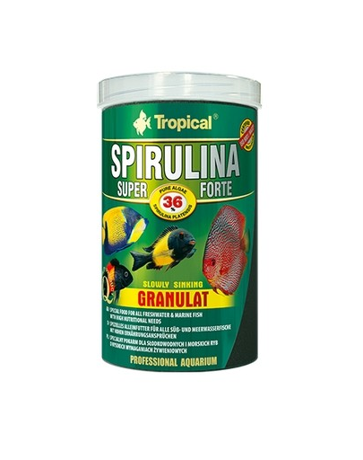 TROPICAL Szuper spirulina forte chips 1000 ml (520g) *doboz