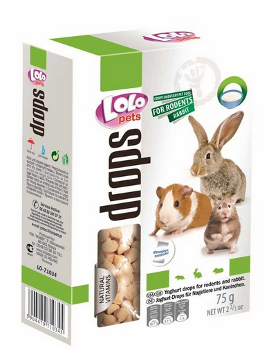 LOLO PETS Drops rágcsálóknak joghurtos