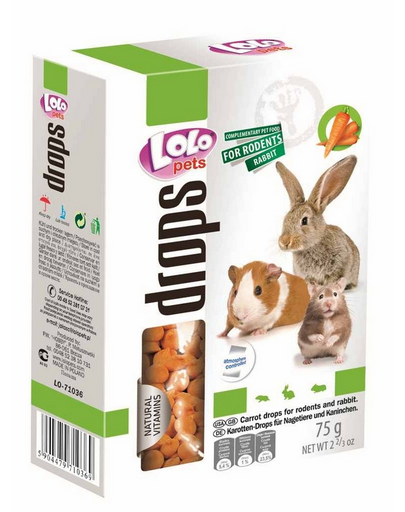 LOLO PETS Drops rágcsálóknak - répa