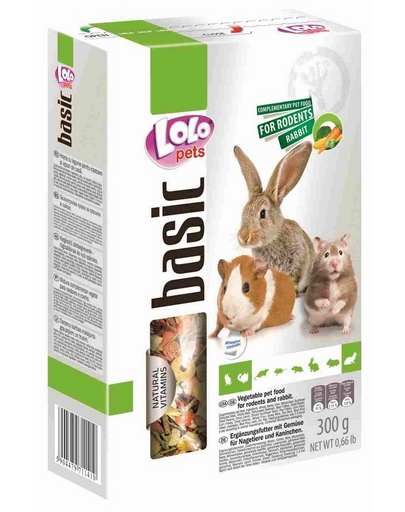 LOLO PETS Zöldséges eledel hörcsögöknek 0,3kg
