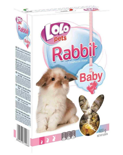 LOLO PETS Eledel nyulaknak - Baby 0,4kg
