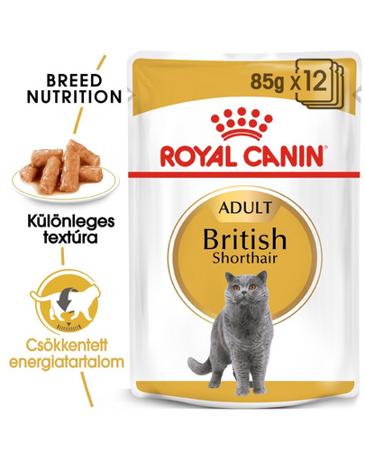 ROYAL CANIN BRITISH SHORTHAIR ADULT - Brit rövidszörű felnőtt macska nedves táp 6x85 g
