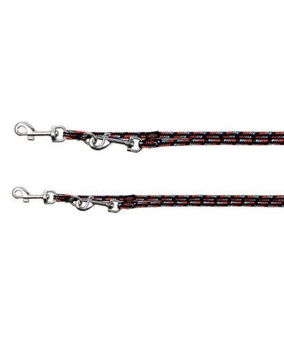 TRIXIE Állítható póráz Mountain Rope, L–XL: 200 M-13 mm, fekete-narancsszínű