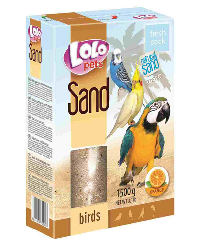 LOLO PETS Homok madaraknak -Narancssárga 1,5 kg