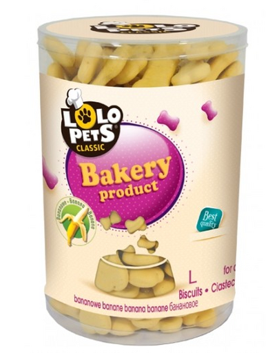 LOLO PETS Sütik kutyáknak csontok L banános 0,85kg
