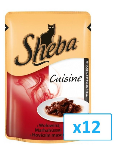 SHEBA Cuisine marhahús mártásban 12 x 85g