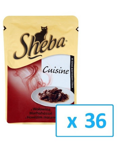 SHEBA Marhahús falatok mártásban 85Gr x36