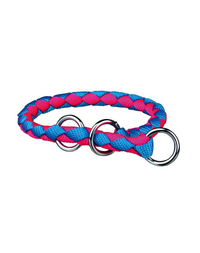 TRIXIE Félszorító nyakörv Cavo, M–L: 43–51 cm-18 mm, Neon-kék-Neon-rózsaszín