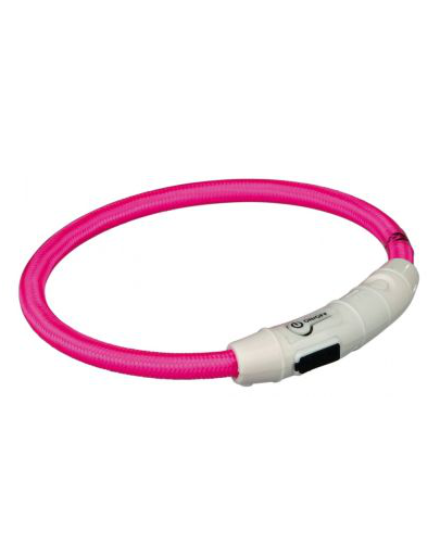 TRIXIE Karika USB flash lámpával, XS–S: 35 cm-O 7 mm, rózsaszín