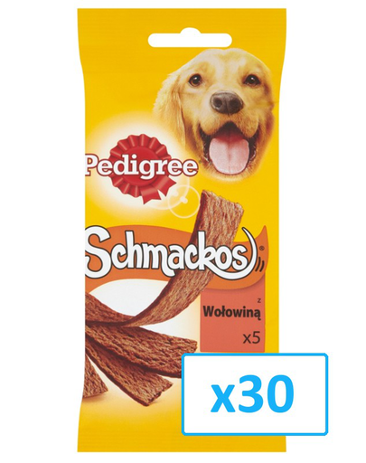 PEDIGREE Jutalomfalat kutyáknak Schmackos marhahússal 43 g x30