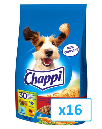 CHAPPI három féle hússal 05 kg x16