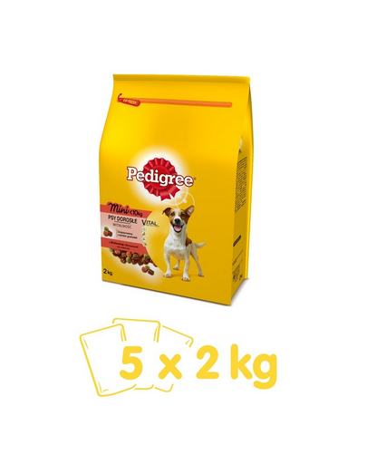 PEDIGREE marhahús és zöldséggel kis termetű kutyáknak 5 x2 kg