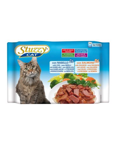STUZZY Multipack 2 X Morszczuk I 2 X lazac (100G X4)