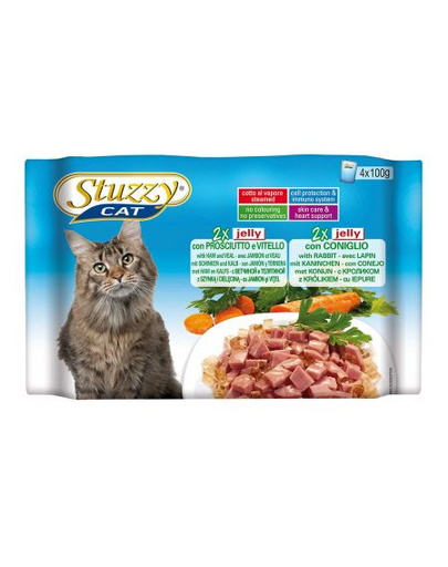 STUZZY Multipack 2 X sonka borjúhússal I 2 X nyúl ( aszpikban ) (100G X4)