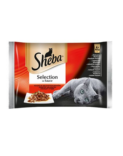 SHEBA Selection in Sauce Szaftos darabok aszpik 32 x 85g