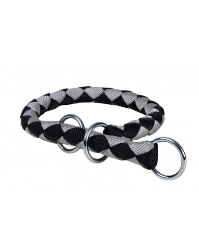 TRIXIE Nyakörv "Cavo", S–M: 30–36 cm-O 12 mm, fekete-ezüst