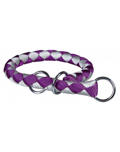 TRIXIE Nyakörv "Cavo", S–M: 30–36 cm-O 12 mm, áfonya-ezüst