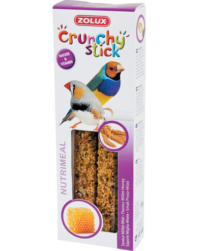 ZOLUX Crunchy Stick egzotikus madarak köles-méz 85 g