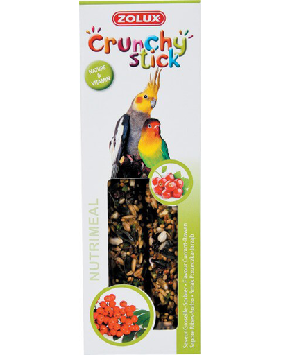 ZOLUX Crunchy Stick nagy papagájoknak ribizli-berkenye 115 g