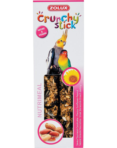 ZOLUX Crunchy Stick nagy papagájoknak napraforgók-földimogyoró 115 g
