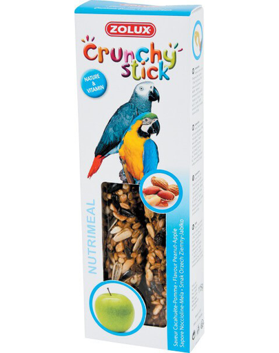 ZOLUX Crunchy Stick papagáj földimogyoró-alma 115 g