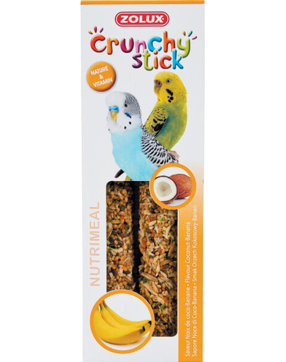 ZOLUX Crunchy Stick kicsi papagáj kókuszdió-banán 85 g