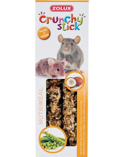 ZOLUX Crunchy Stick Patkány-Egér kókuszdió-borsó 115 g
