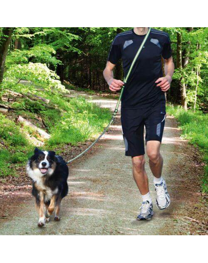 TRIXIE Póráz jogginghoz, 133–180 M-20 mm, szürke-zöld