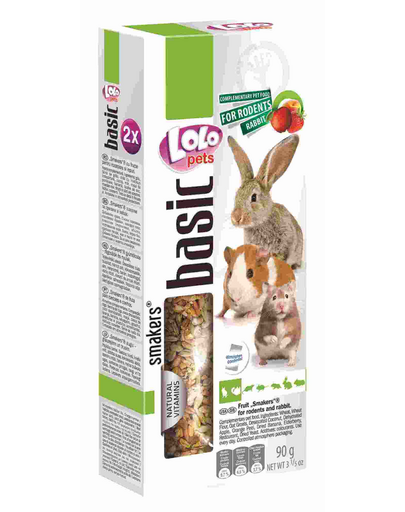 LOLO PETS Smakers gyümölcsös rágcsálóknakés nyulaknak