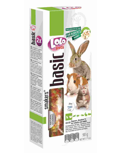 LOLO PETS Smakers rágcsálóknak és nyulaknak -Popcorn 90G