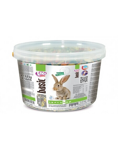 LOLO PETS Eledel nyulaknak- vödör 2 kg