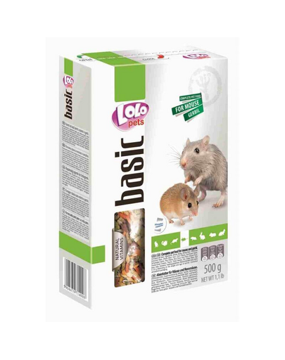 LOLO PETS Eledel egereknek és futóegereknek 0,5 kg