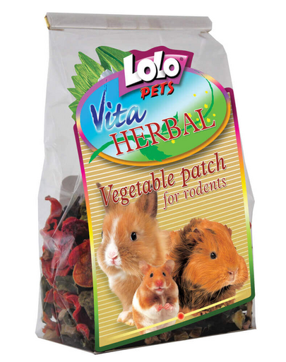 LOLO PETS Zöldséges ágyás rágcsálóknak 100G
