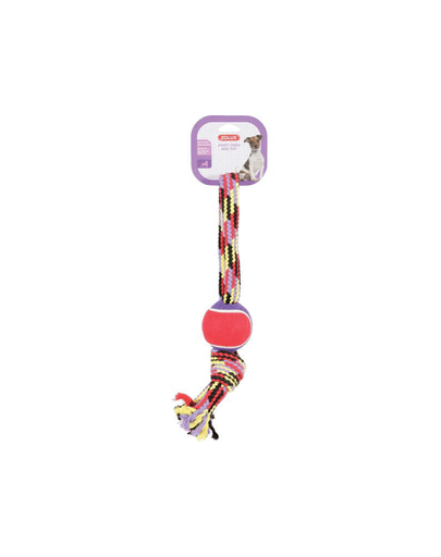 ZOLUX Kötél játék  teniszlabdával, fogó 40 cm